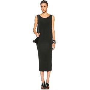 HELMUT LANG NWT Black Faint Sleeveless Jersey Midi Dress S